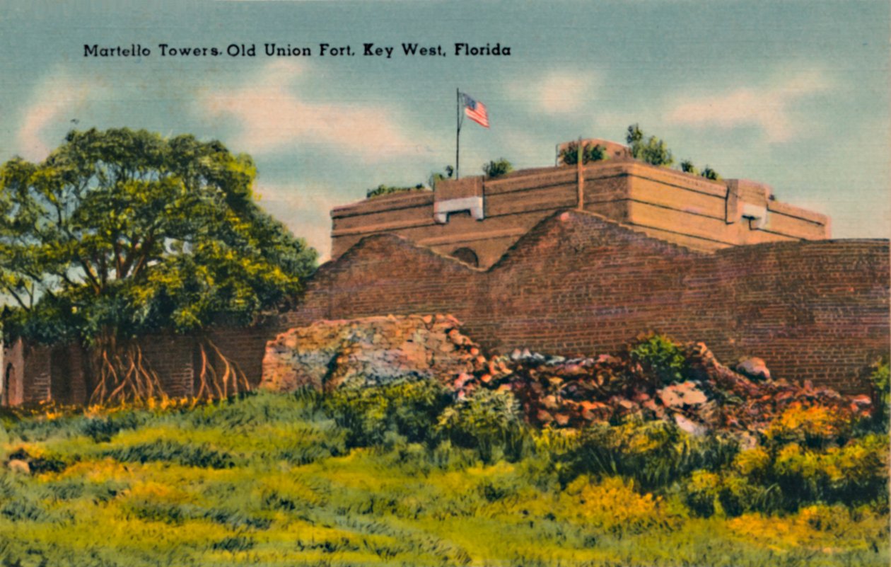 Martello Kuleleri Eski Birlik Kalesi, Key West, Florida, c1940