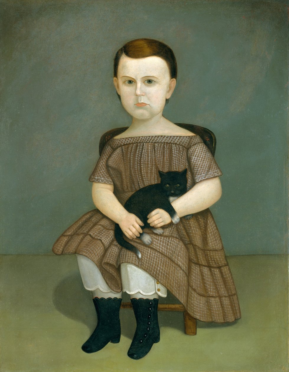 Martha Bartlett, Kitten ile, ca. 1860. by Unbekannt