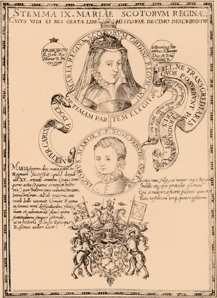 Mary, İskoç Kraliçesi 1542-1587 ve Kral James VI ve I 1566-1625, 1889 by Unbekannt
