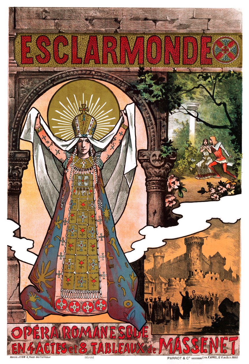 Massenet - Esclarmonde - Afiş, 1890 by Unbekannt