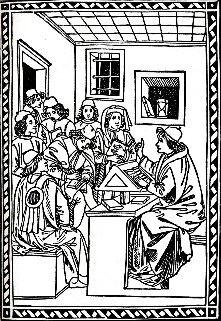 Öğrencileri ile Usta. Christoforo Landino, 1492, 1917 by Unbekannt
