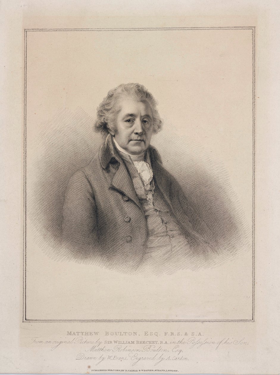 Matthew Boulton, İngiliz mühendis ve sanayici, c 1801 by Unbekannt
