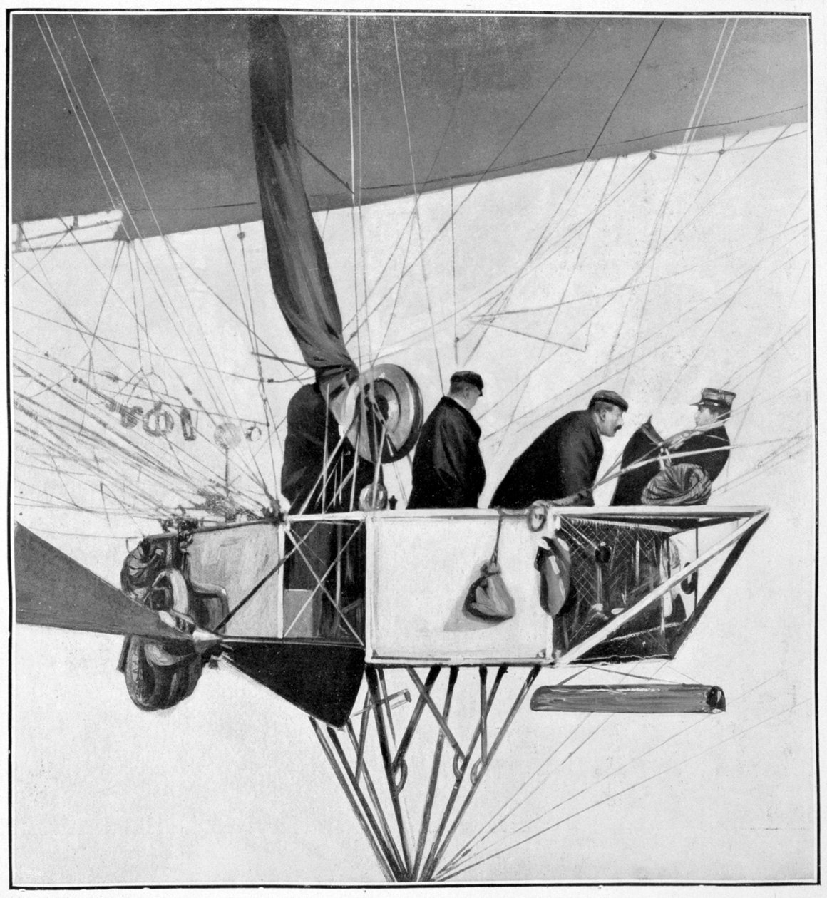 Maurice Berteaux, Lebaudy hava gemisinde savaş bakanı, 3 Kasım 1905 by Unbekannt