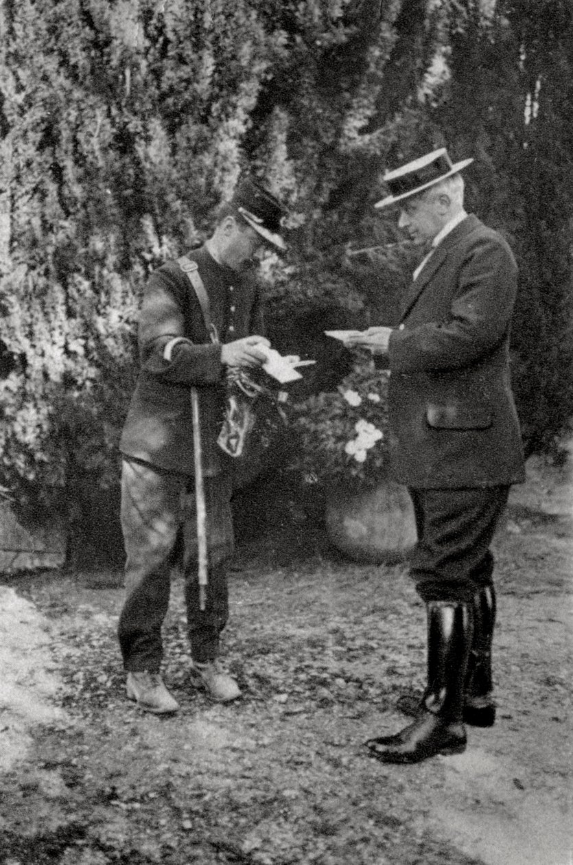 Maurice Maeterlinck, Belçikalı oyun yazarı, şair ve deneme yazarı, 1915 by Unbekannt