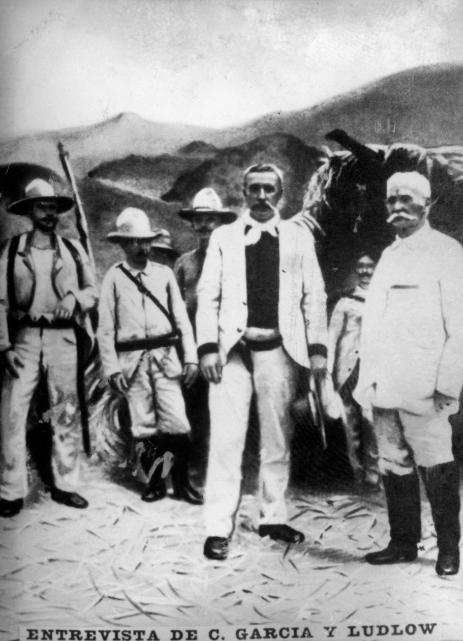 General Garcia'nın Tuğgeneral Ludlow ile buluşması, 1898, 1920'ler by Unbekannt