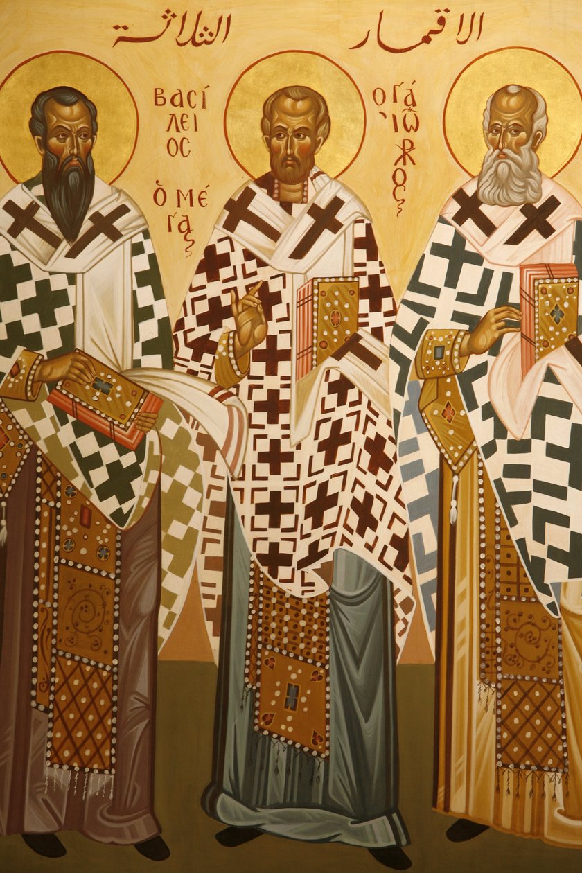 Melkite simgesi: Kilise doktorları, Nasıra, İsrail by Unbekannt