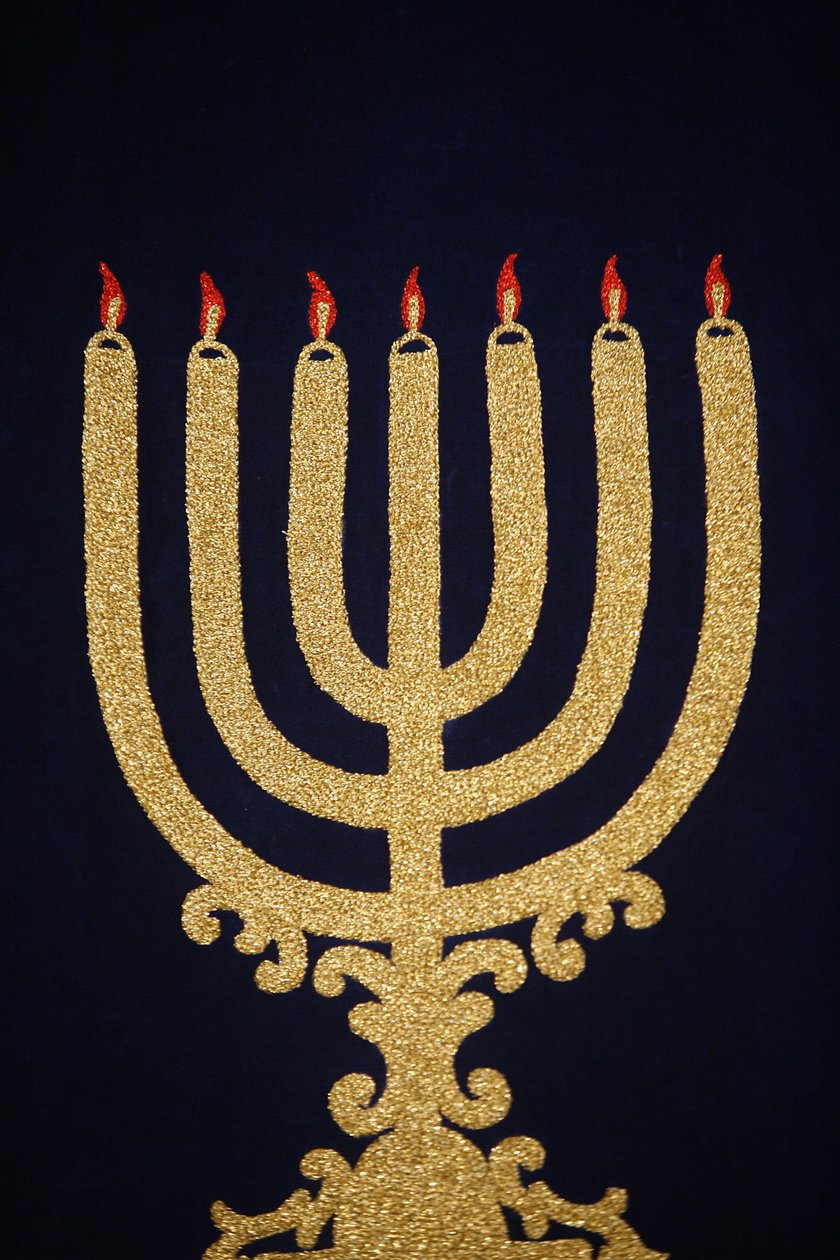 Menorah (Menorah) içinde Stadttempel Sinagogu Viyana Avusturya by Unbekannt