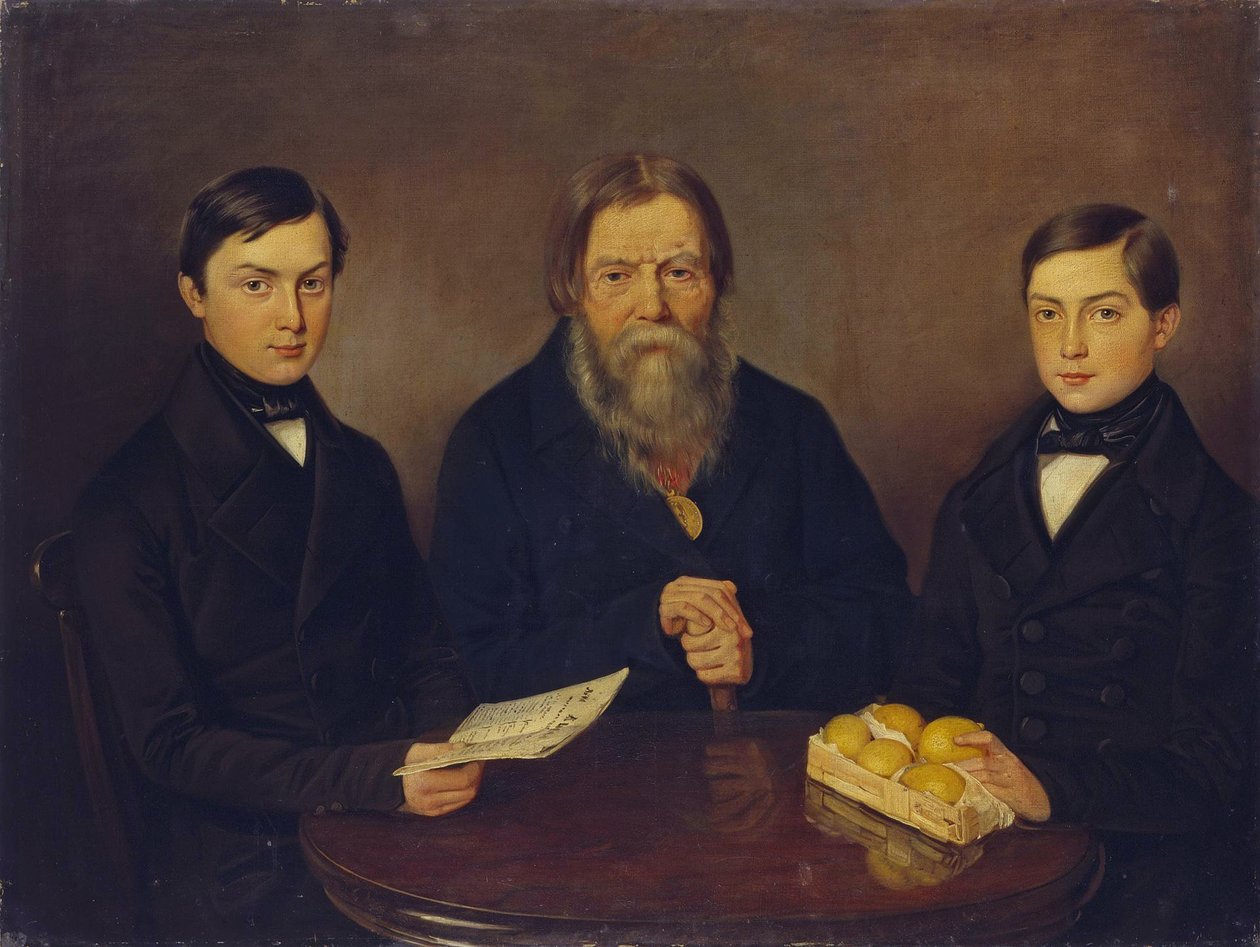 Oğulları olan tüccar Smurov, 1840