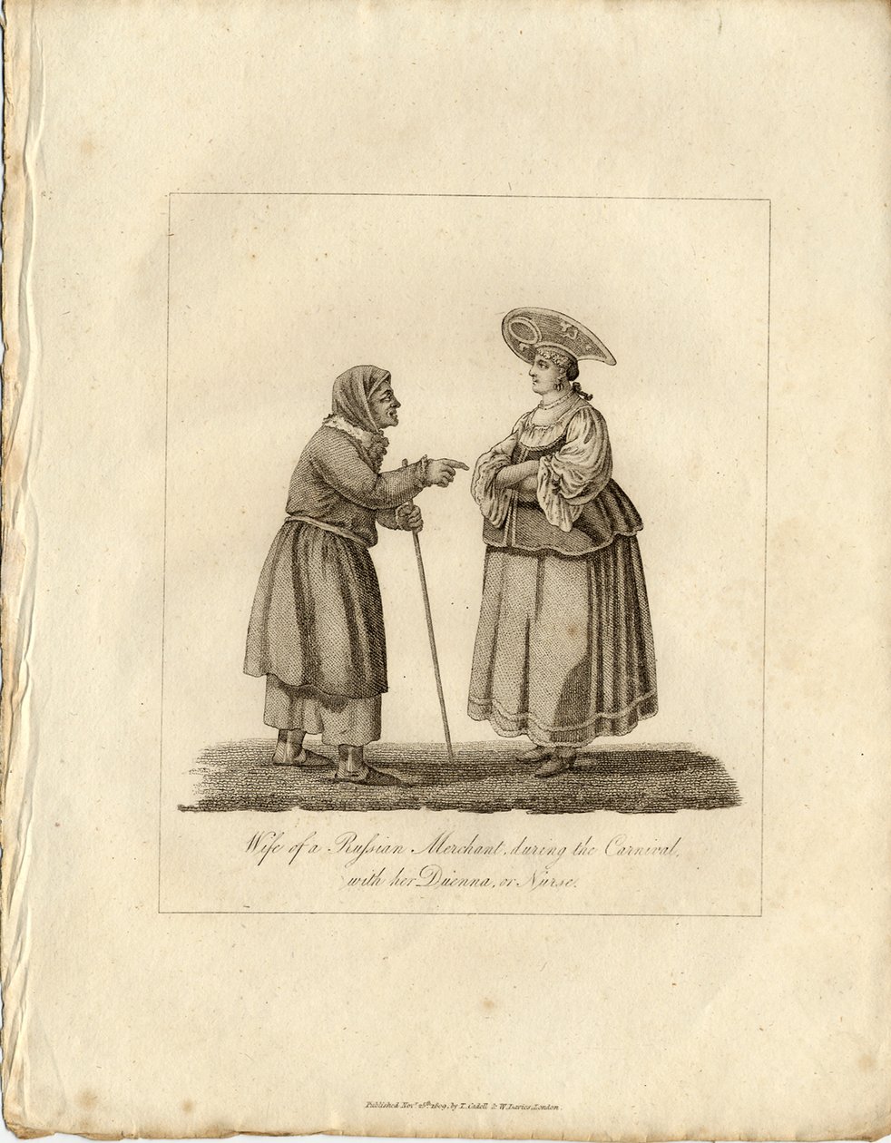 1833 Fasching sırasında Hemşire ile tüccarın karısı by Unbekannt