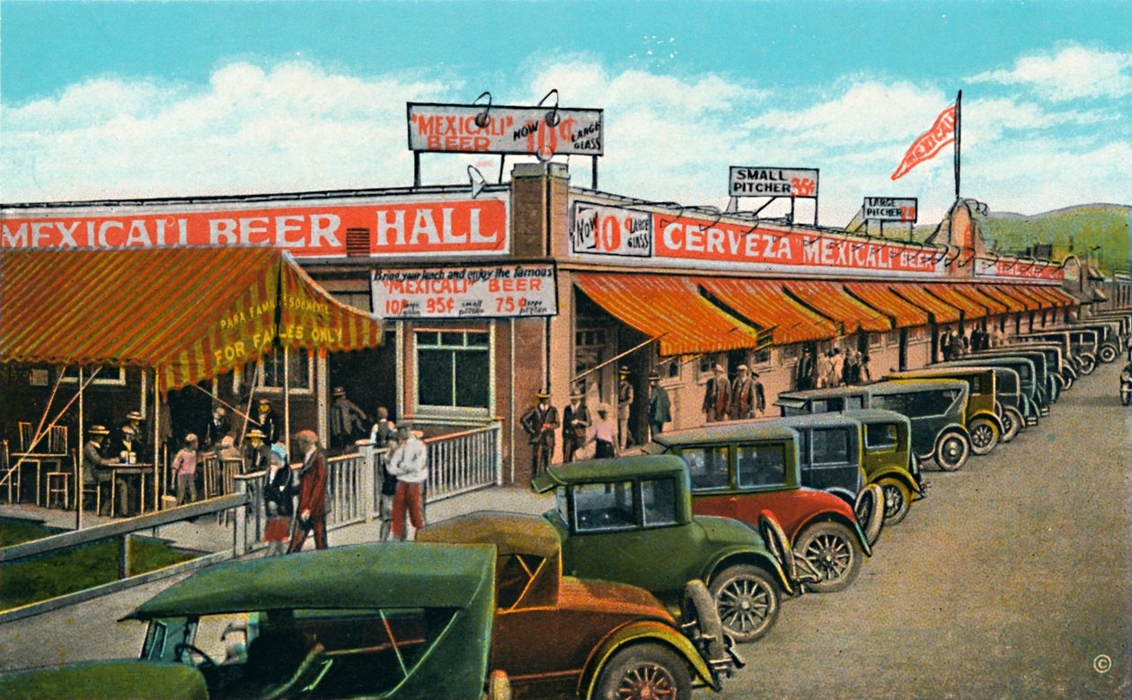 Mexicali Bira Salonu, Dünyanın En Uzun Barı, c1939 by Unbekannt