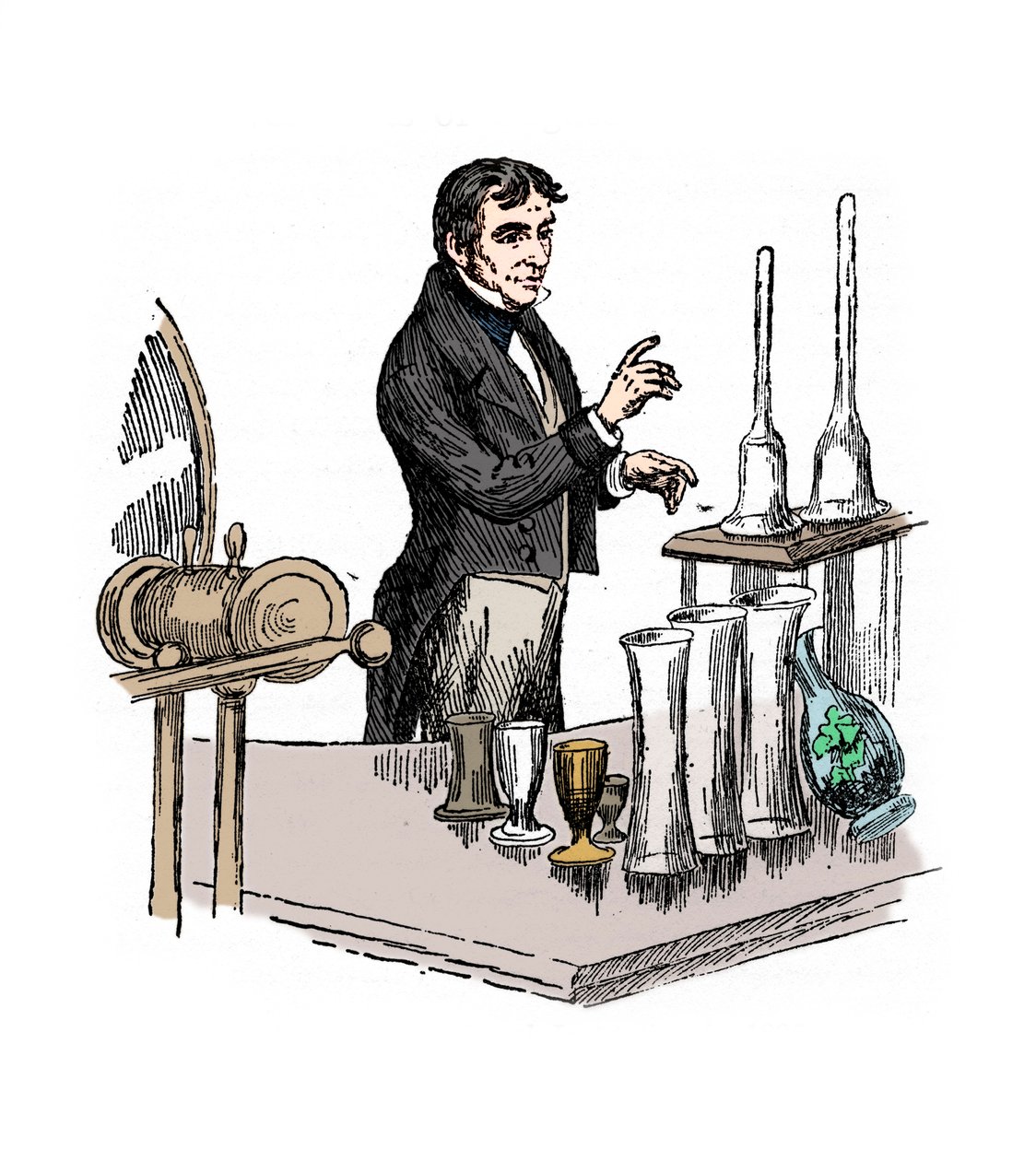 Michael Faraday Kraliyet Enstitüsünde ders veriyor, Londra, 1835 20. yüzyıl. by Unbekannt