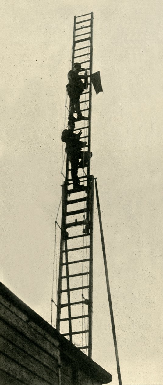Demiryolundaki askeri gözlemciler, Birinci Dünya Savaşı, 1914, c1920. by Unbekannt