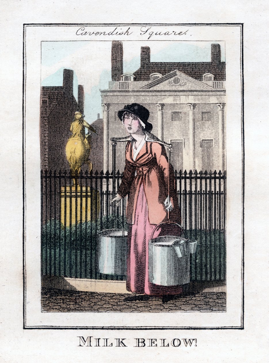 Aşağıda Süt!, Cavendish Meydanı, Londra, 1805 by Unbekannt