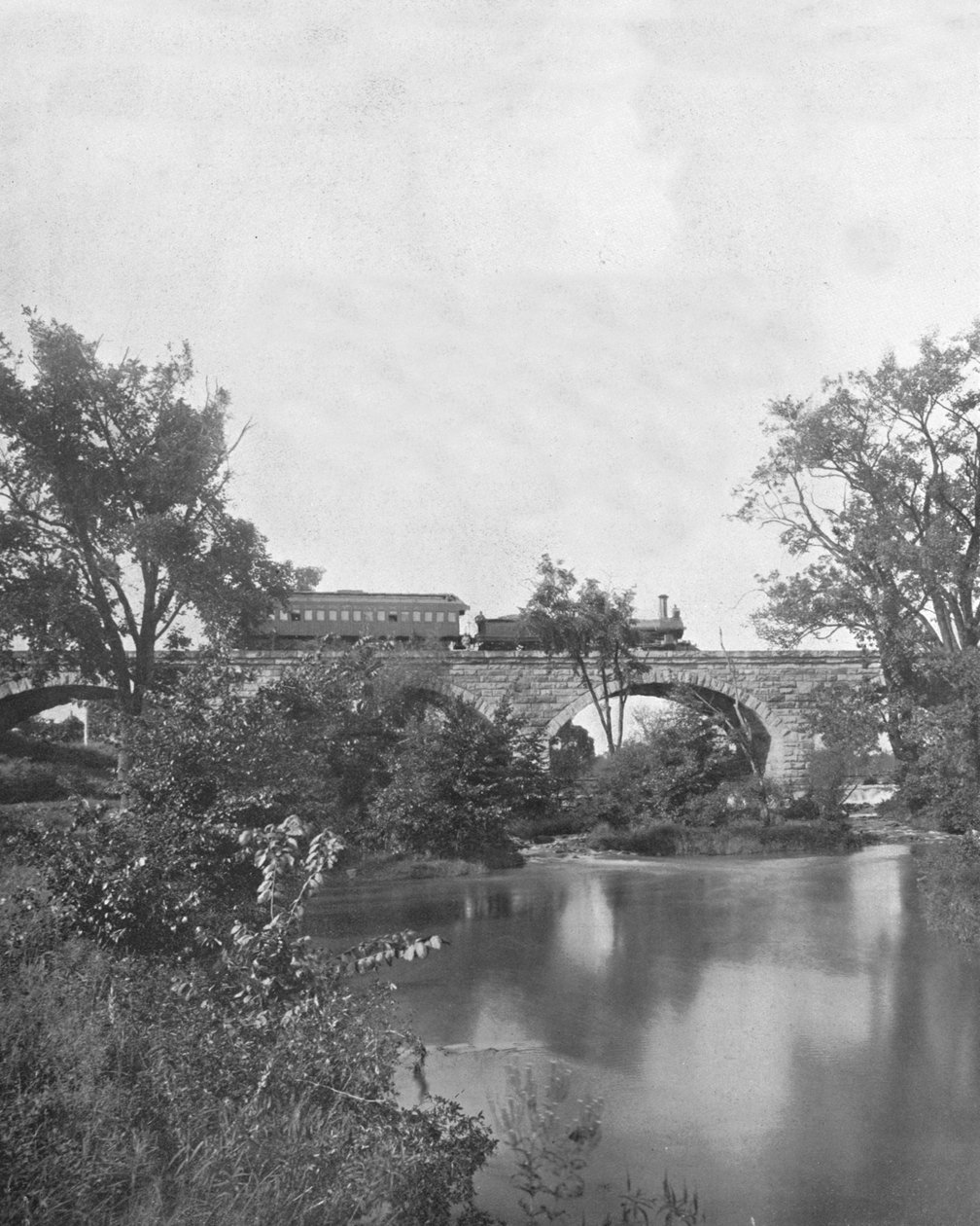 Mill Creek Köprüsü, Pennsylvania Demiryolu, ABD, c1900. by Unbekannt