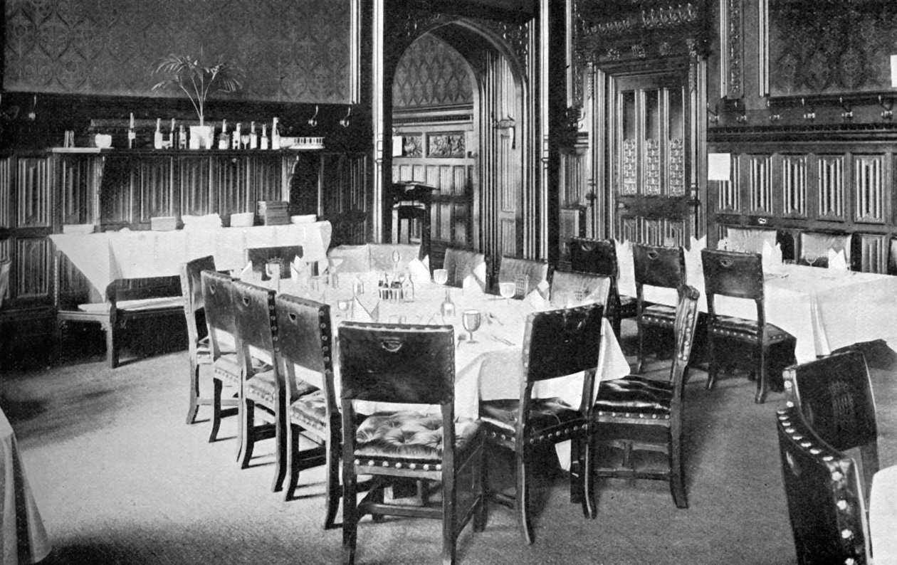 Bakanlar Masası, Avam Kamarası Yemek Odası, Westminster Sarayı, Londra, c1905 by Unbekannt