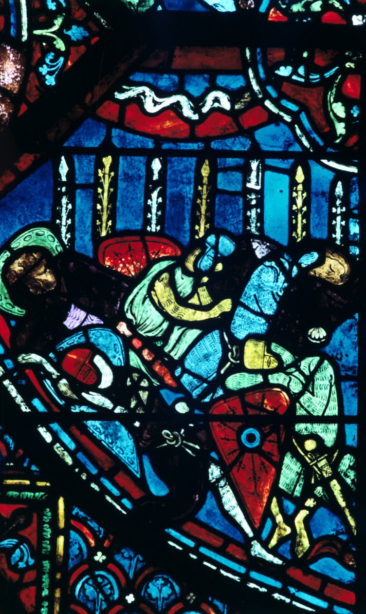 Çiçekli mızrakların mucizesi, vitray, Chartres Katedrali, Fransa, c1225 by Unbekannt