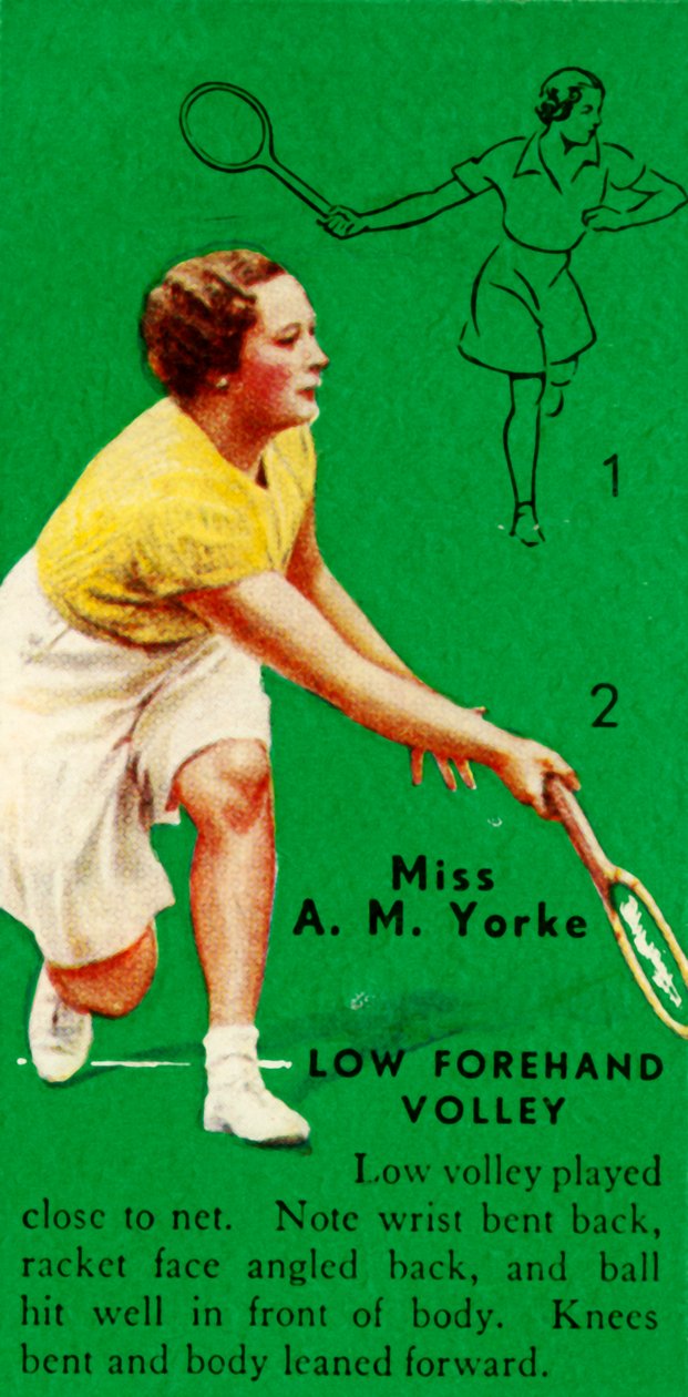 Bayan A. M. Yorke - Alçak Forehand Voleybolu, c1935. by Unbekannt