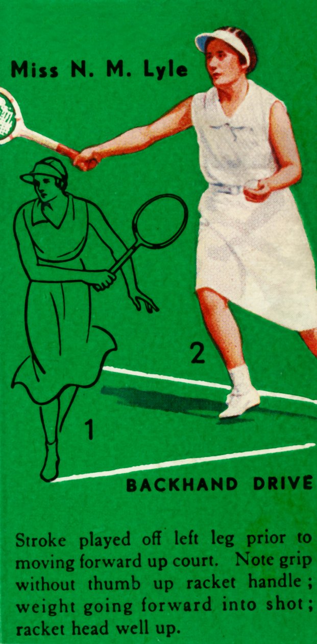 Bayan N. M. Lyle - Backhand Drive, c1935. by Unbekannt