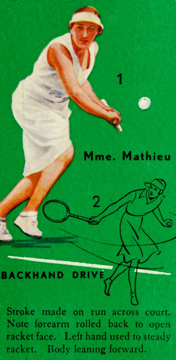 Bayan Mathieu - Backhand Drive, c1935. by Unbekannt