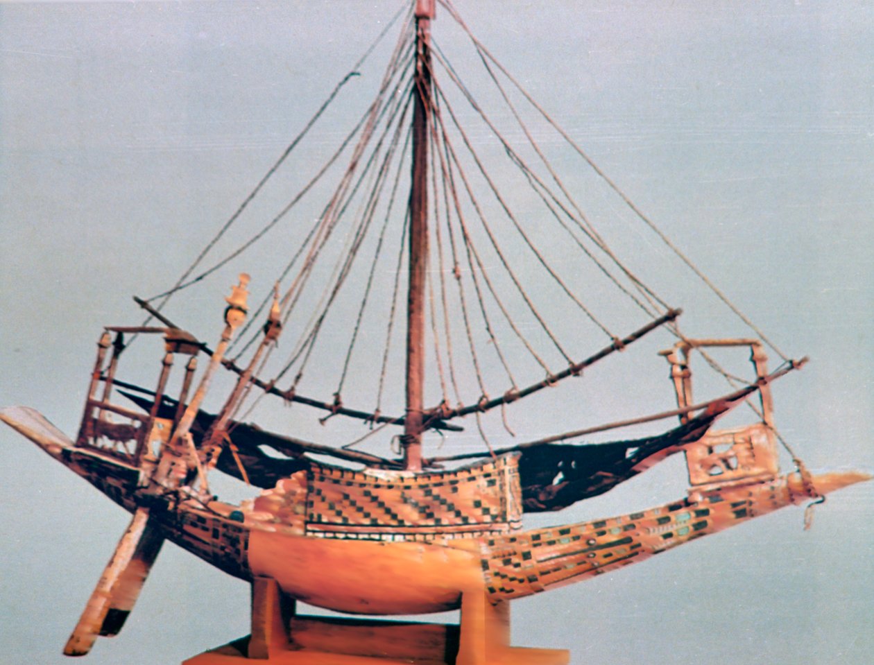 Donanımlı model tekne, Tutankhamun'un mezarı, MÖ 14. yüzyıl by Unbekannt