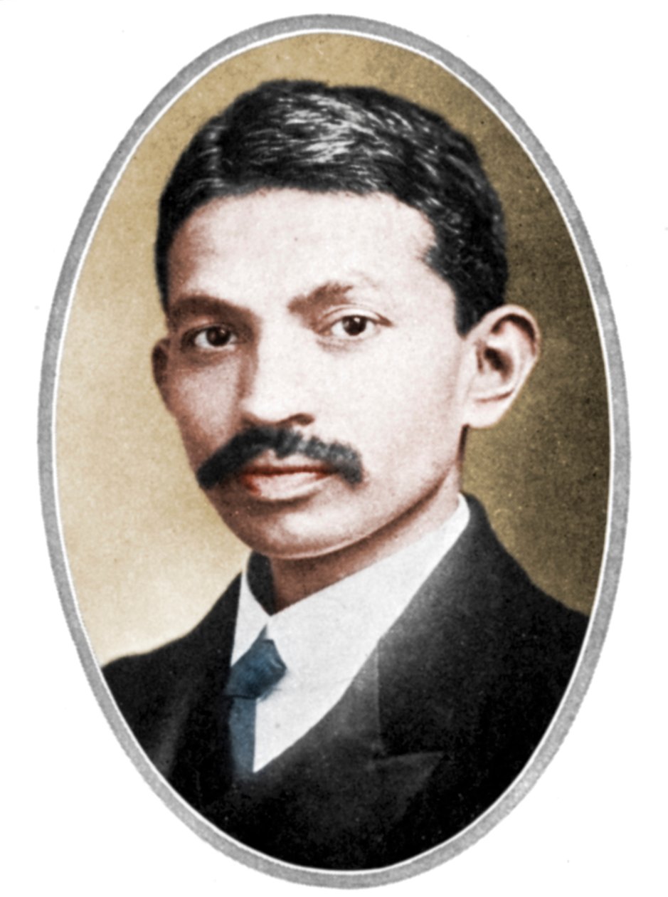 Mohandas Karamchand Gandhi 1869-1948, genç bir adam olarak by Unbekannt