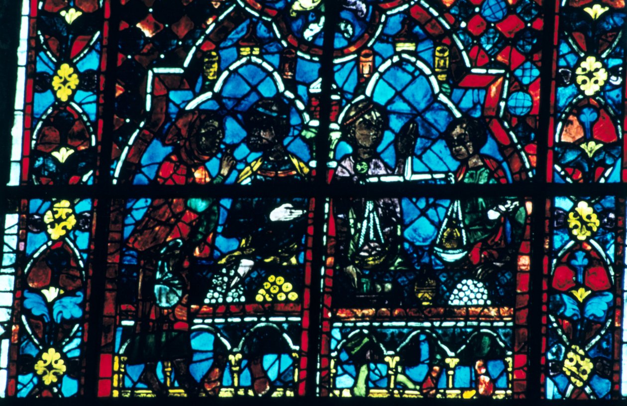 Para değiştiriciler, vitray, Chartres Katedrali, Chartres, Fransa by Unbekannt