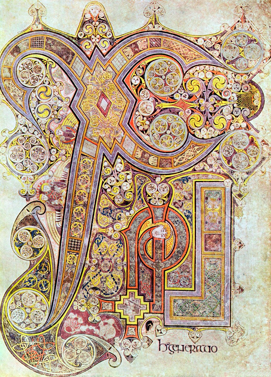 Kells Christi Autem Generatio, c800 Kitabından monogram sayfası by Unbekannt