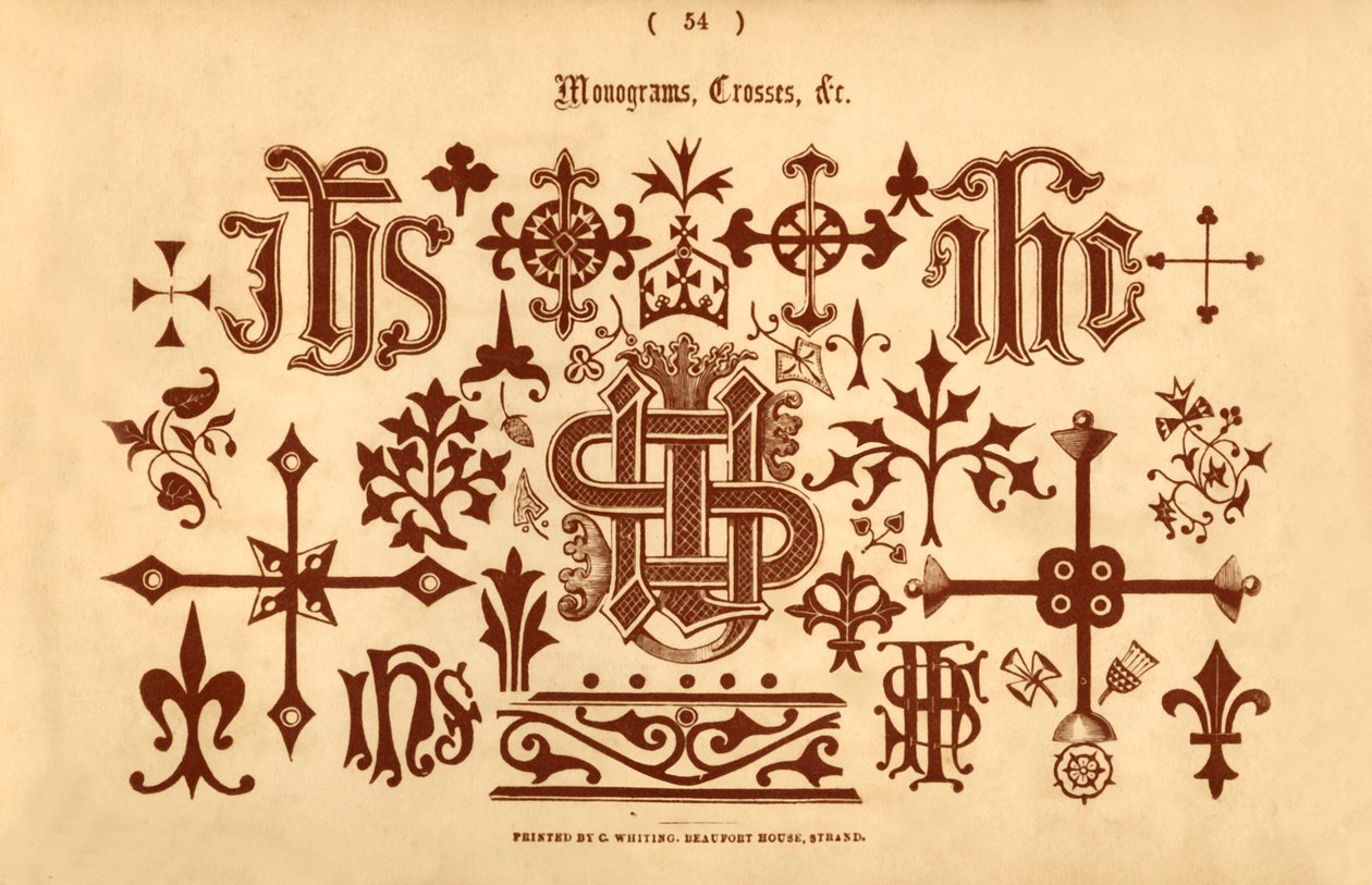 Monogramlar, Haçlar vb., 1862 by Unbekannt