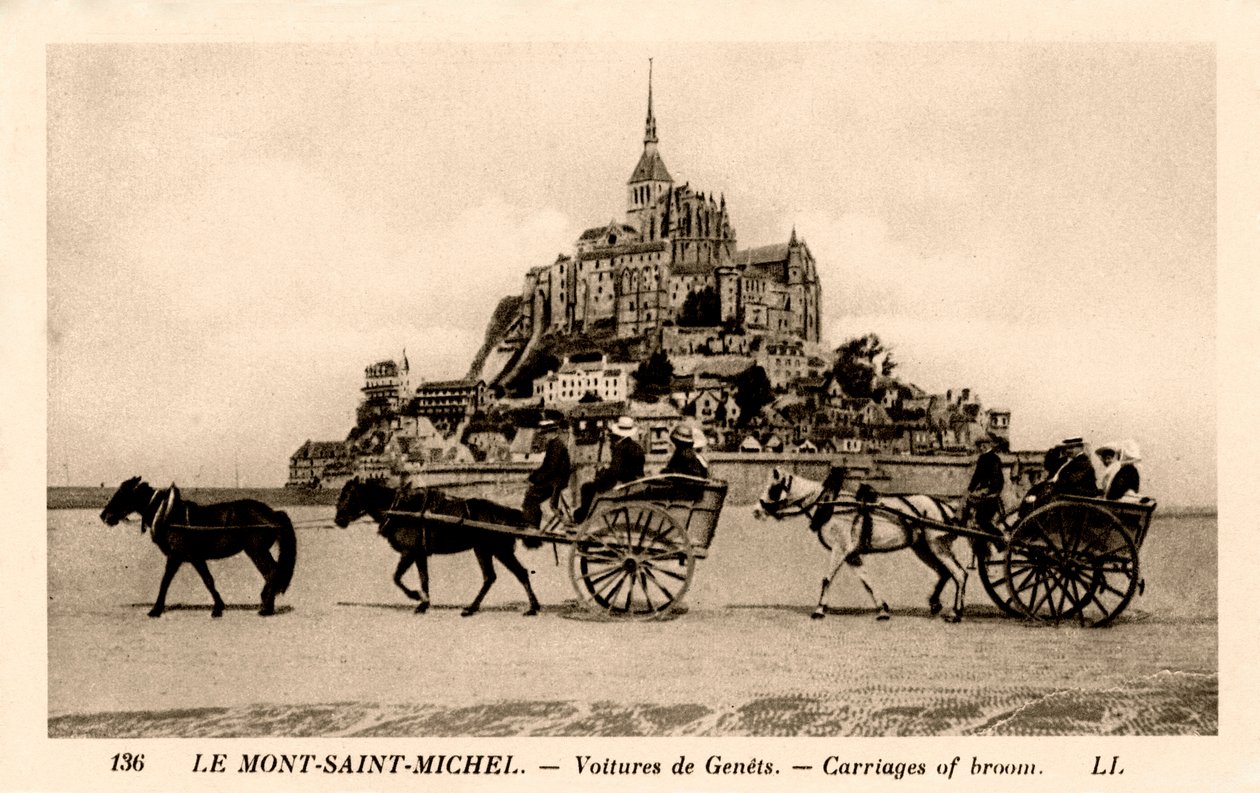 Mont-Saint-Michel, Normandiya, Fransa, 20. yüzyılın başları by Unbekannt