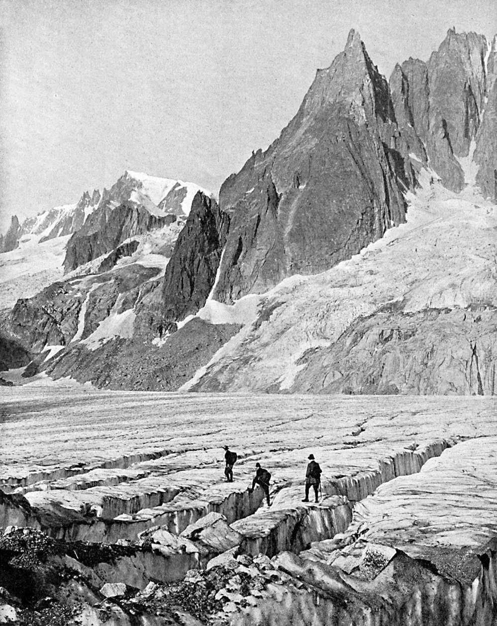 Mont Blanc du Tacul ve Dent du Requin, Alpler, 20. yüzyılın başlarında by Unbekannt