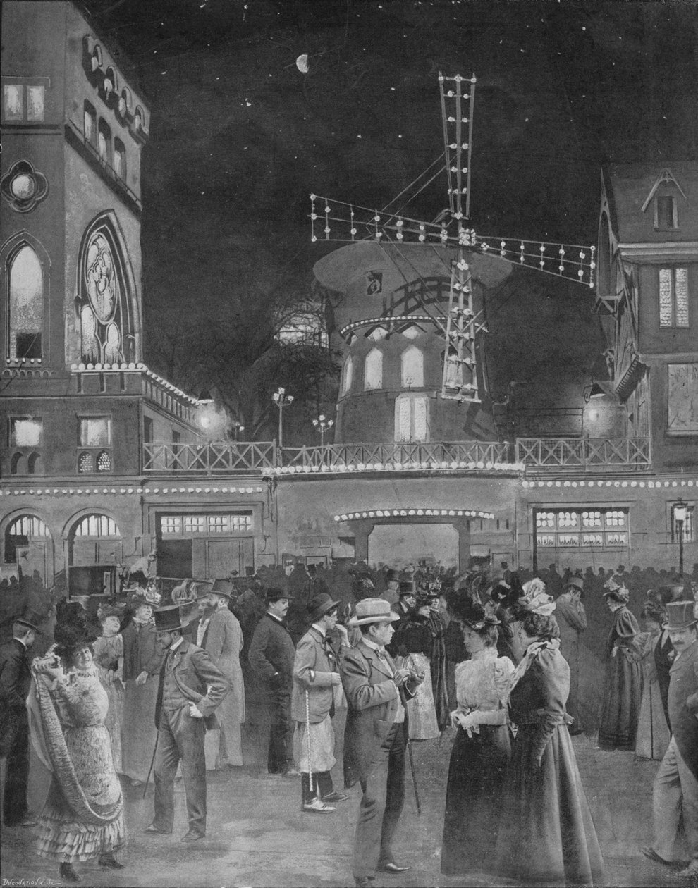 Montmartre S Moulin Rouge'un Çıkışını Eğlendiriyor, 1900 by Unbekannt