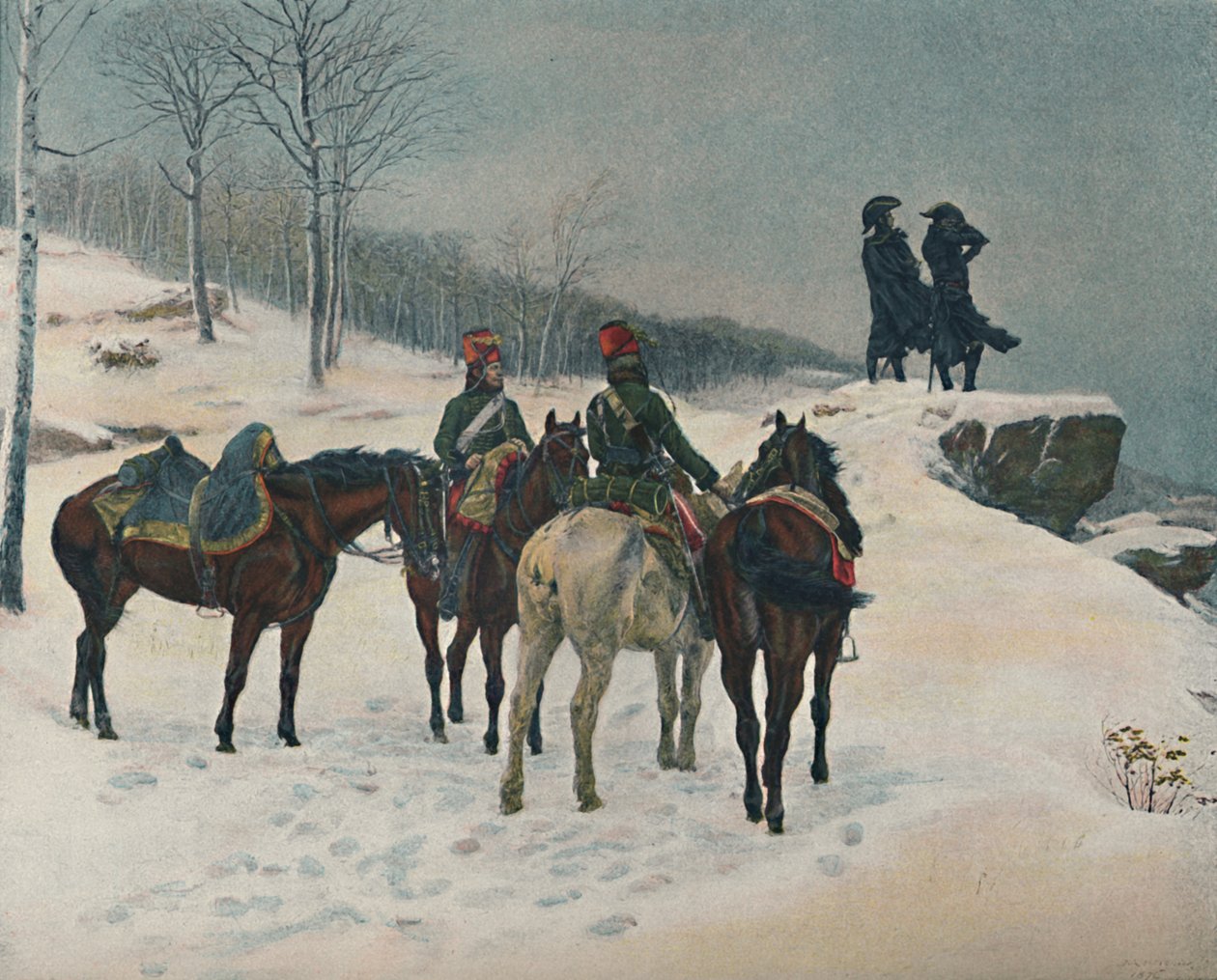 Moreau ve Kurmay Başkanı, Binbaşı Dessoles, 1800, 1876, 1896 by Unbekannt