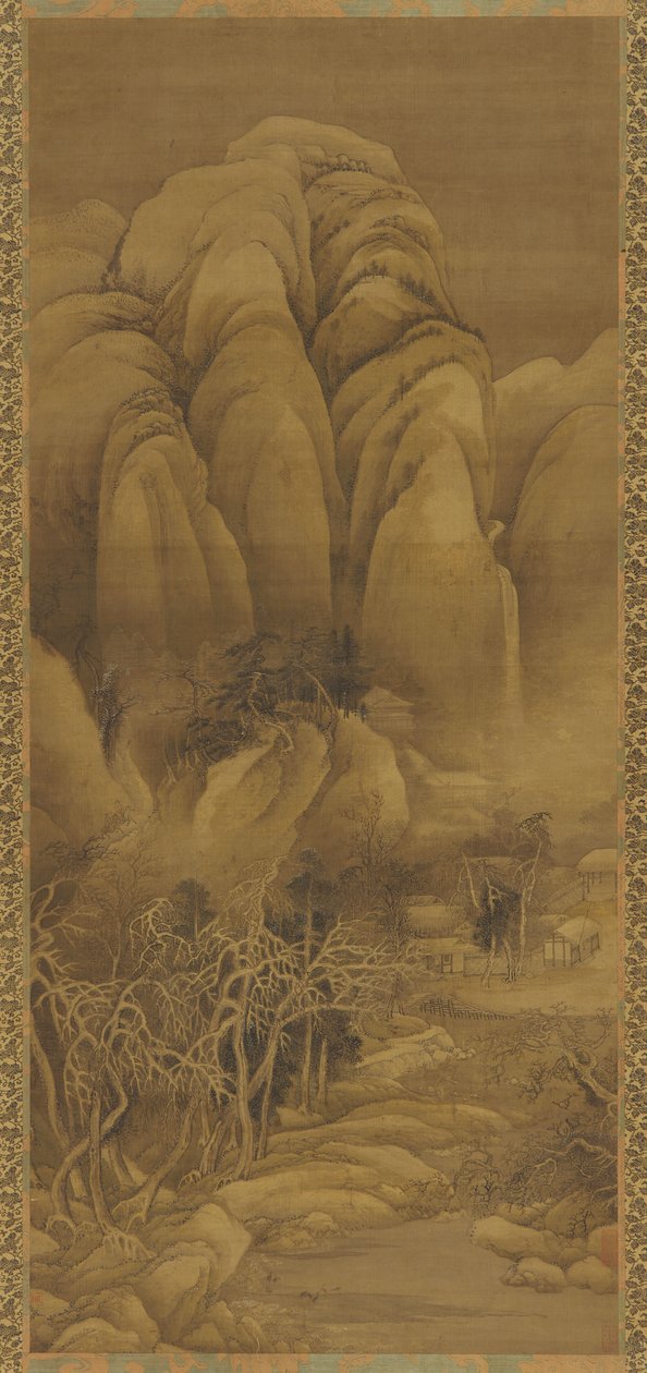 Snow, Ming veya Qing hanedanlığından sonra Mountain Hamlet, 17. yüzyıl. by Unbekannt