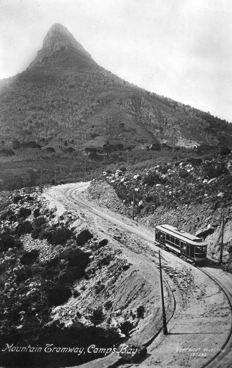 Dağ tramvayı, Camps Bay, Cape Town, Güney Afrika, 1917 by Unbekannt