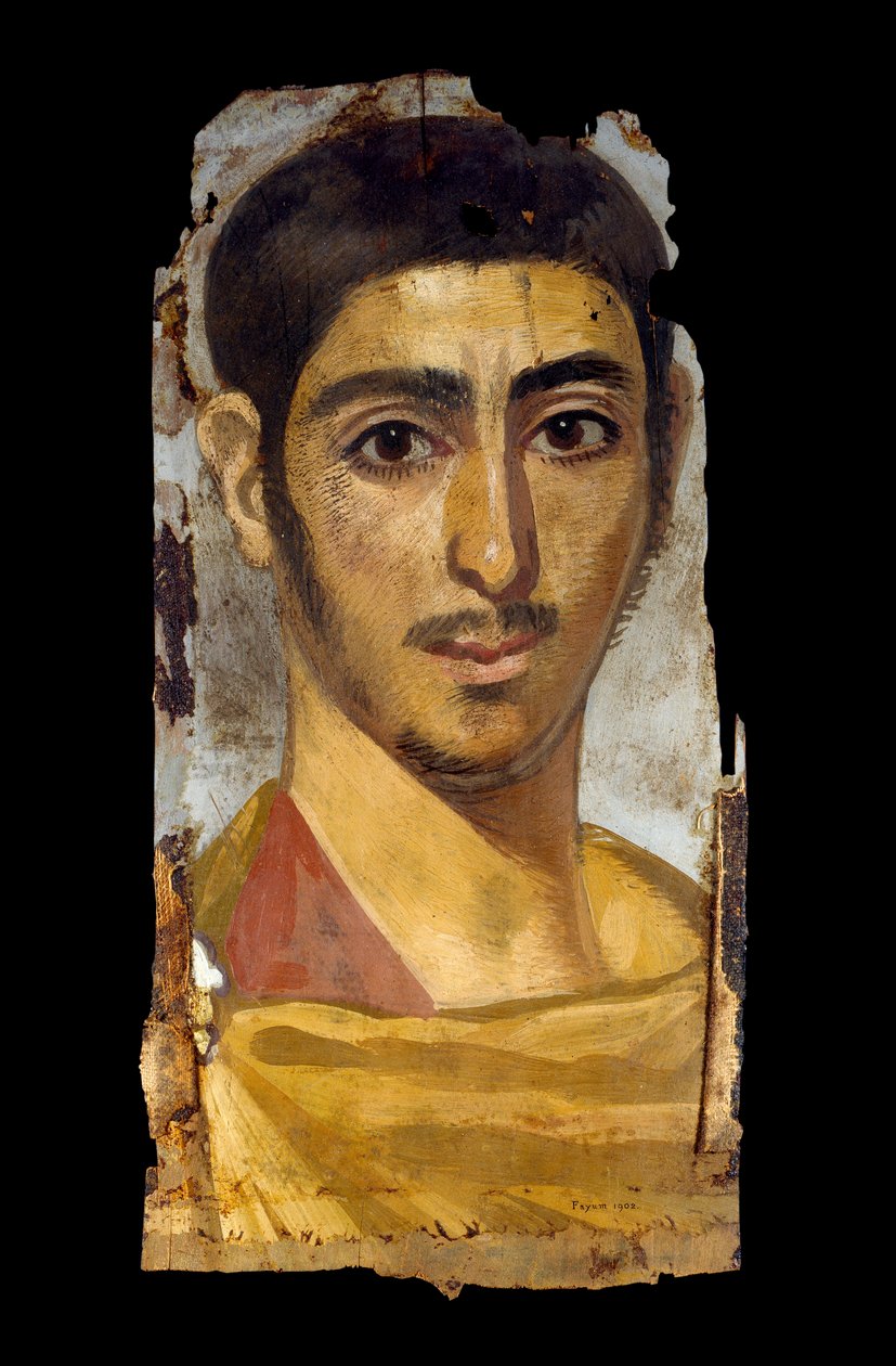 Ahşap panel üzerine akostik mumya portresi: genç adam, belki bir asker, 193 - 235 by Unbekannt