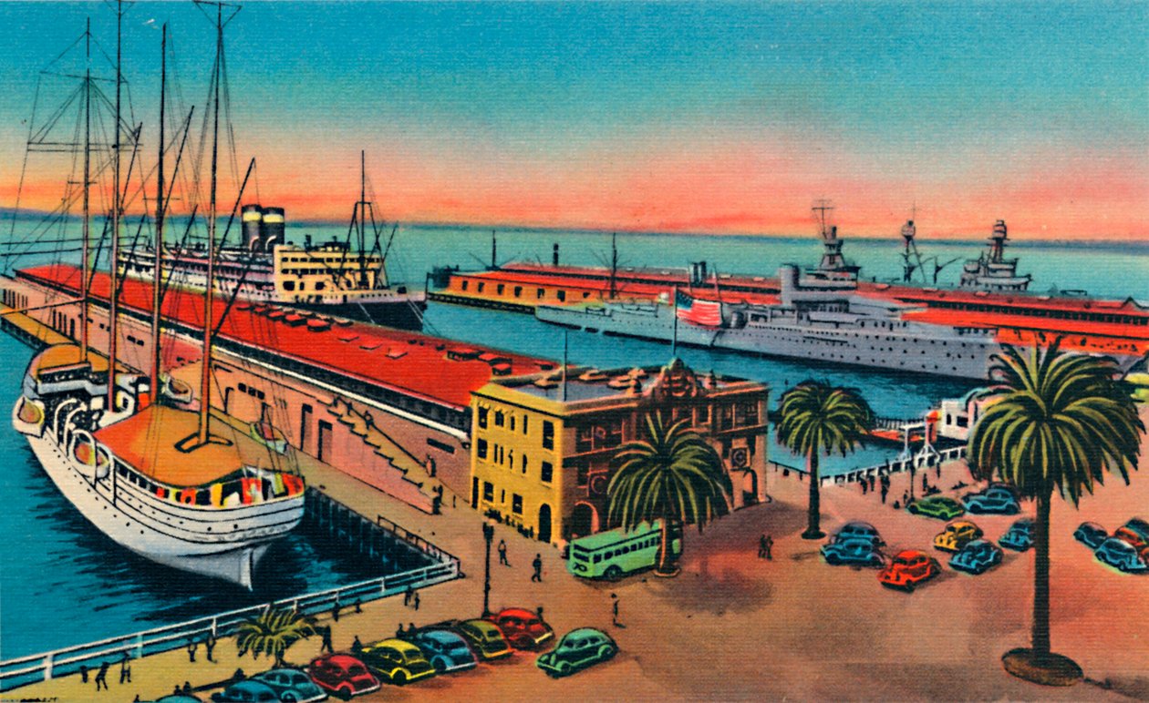 Belediye İskeleleri. San Diego, Kaliforniya, 1941 by Unbekannt