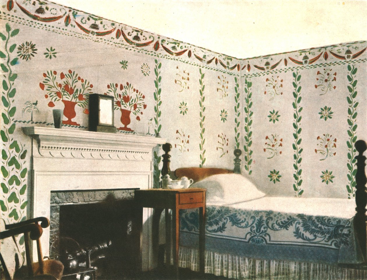 Bois House'daki bir odada duvar resmi, Riverton, Connecticut, ABD, 1928. by Unbekannt