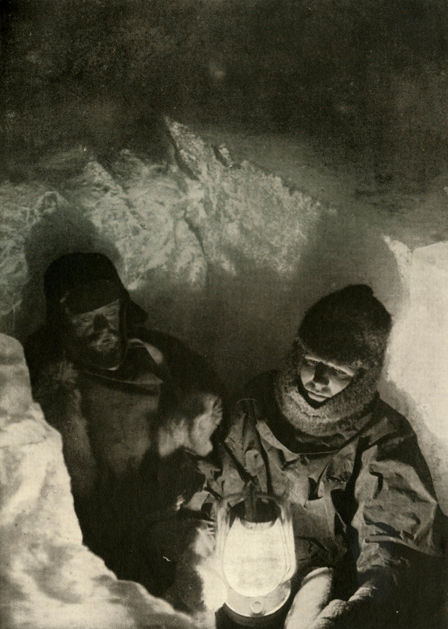 Murray ve Priestley Green Lake'de Kazılan Bir Kuyudan Aşağı İnerken, c1908, 1909 by Unbekannt