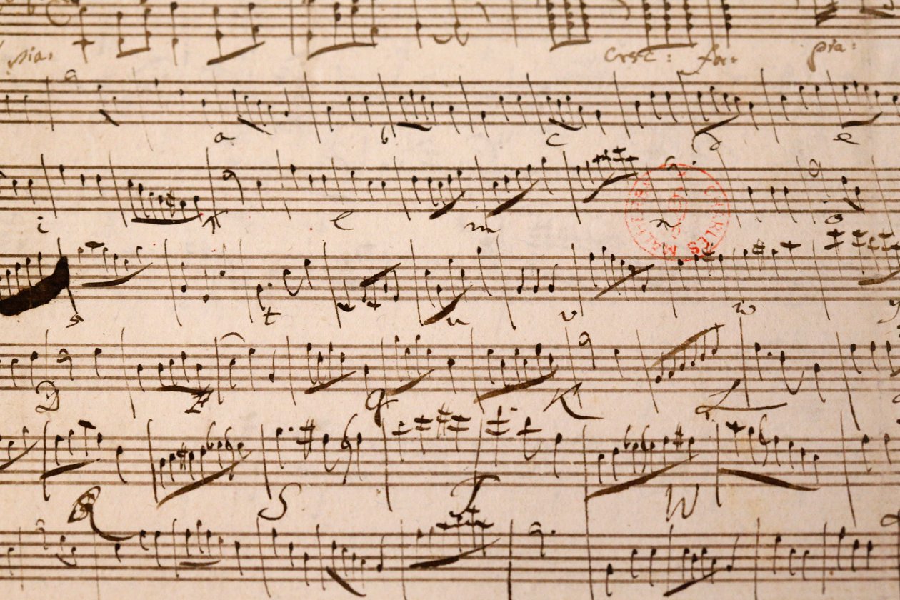 Müzik puanı, Wolfgang Amadeus Mozart, Paris, Fransa by Unbekannt
