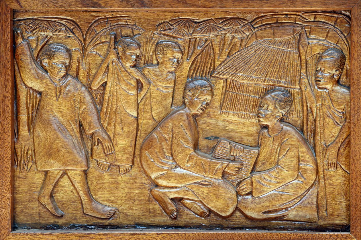 Namugongo Katolik şehitlerin tapınağı, Kampala. Kilise kapısı kabartması, 20160217, Kampala, Uganda by Unbekannt