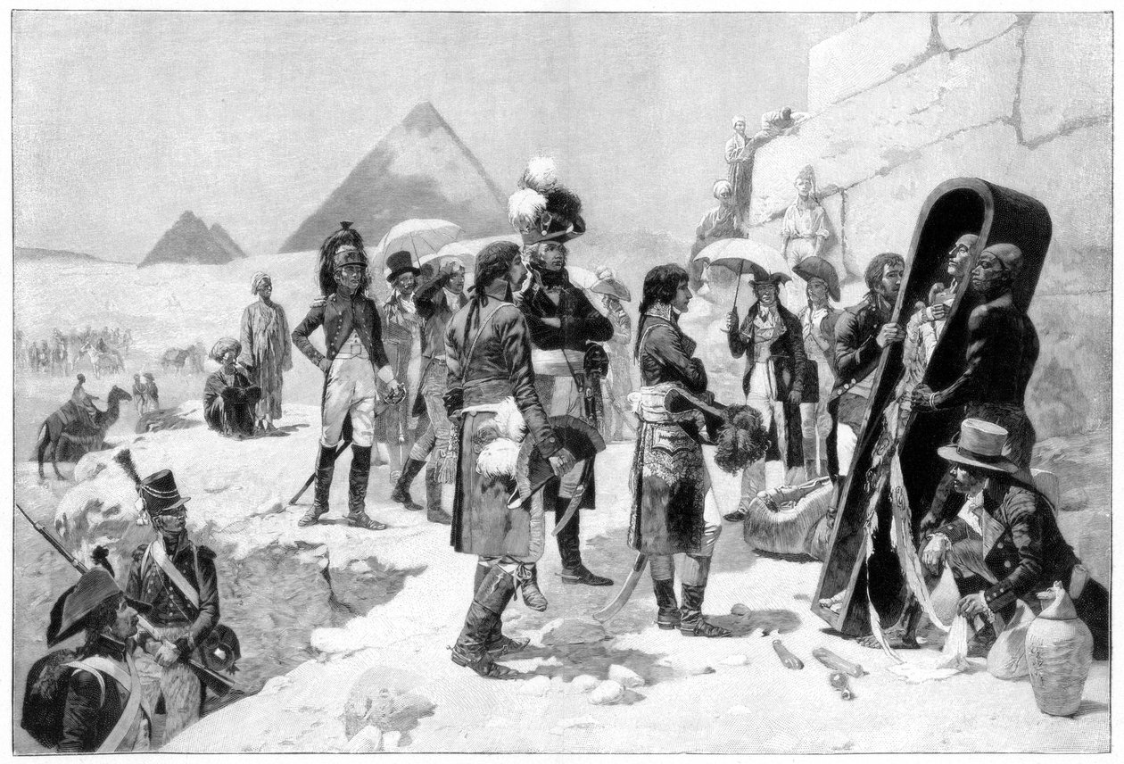 Napolyon Bonapart piramitlerde bir mumyayı incelerken, 1801 1900 by Unbekannt