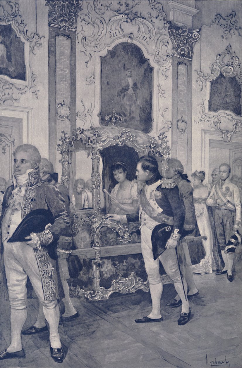 Napolyon ve Avusturya İmparatoriçesi Dresden'de, 1812, 1896. by Unbekannt