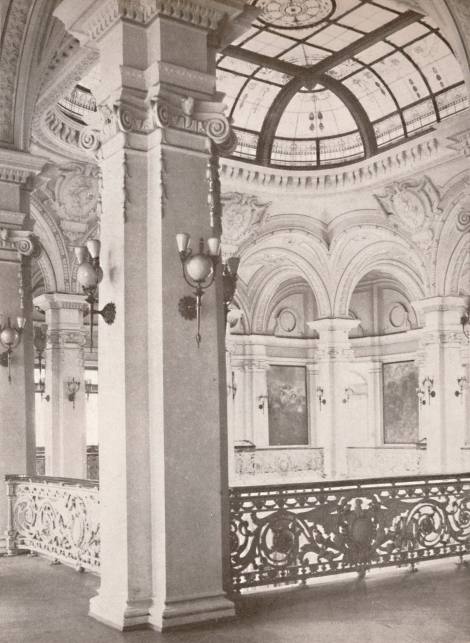 Milli Kütüphane: galerinin halka açık okuma salonuna bakan bir köşesi, 1914 by Unbekannt