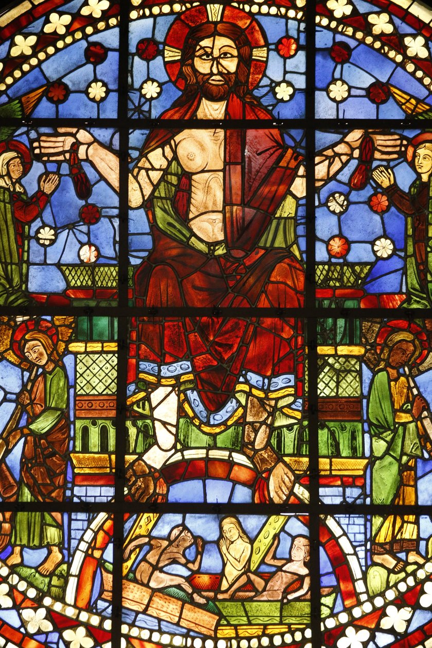 Ulusal Fransız Anıtları Müzesi. Cordeliers antik kilisesi, Chateauroux. Son Yargının vitray penceresi, Paris, Fransa by Unbekannt