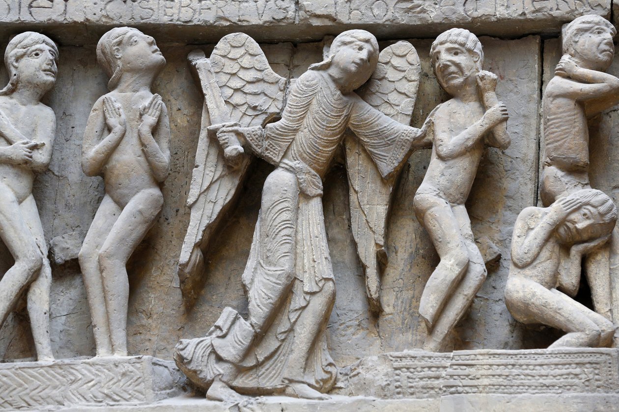Ulusal Fransız Anıtları Müzesi. Aziz Lazare Katedrali, Autun. Batı cephesi. Son Yargı. Döküm. Yakın çekim, Paris, Fransa by Unbekannt