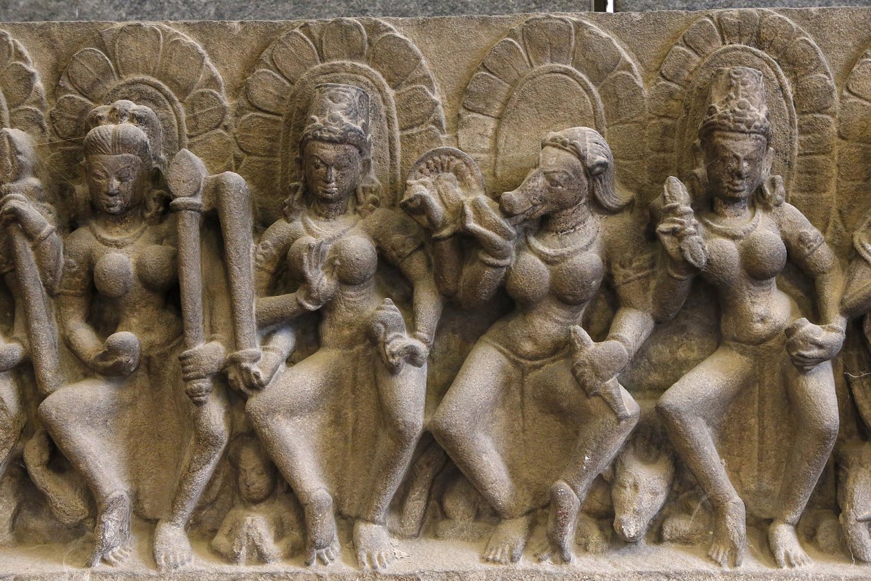 Hindistan Ulusal Müzesi, Delhi. Saptamatrikas (yedi ilahi anne). Pratihara by Unbekannt