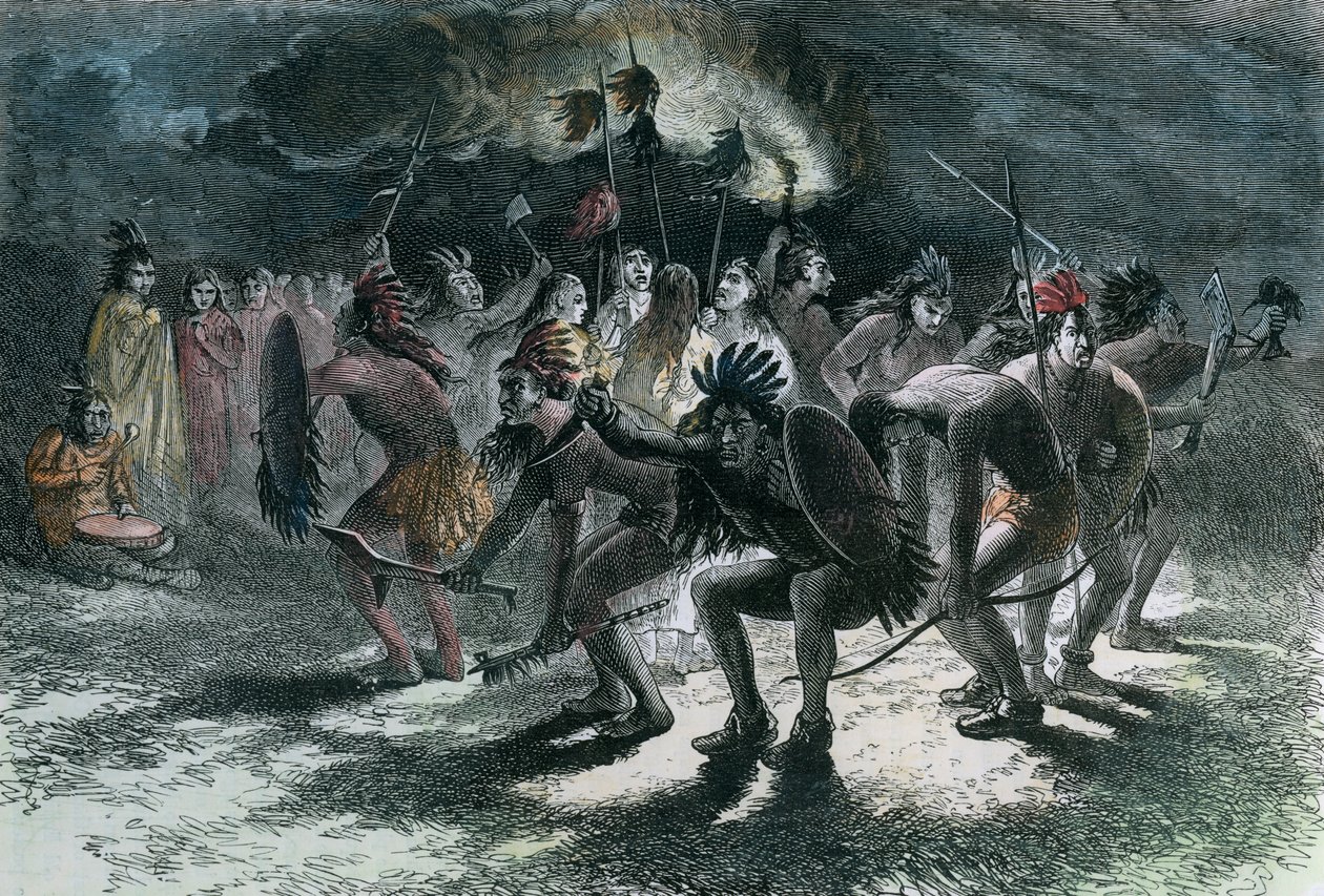 Kızılderili kafa derisi dansı, c1875 by Unbekannt