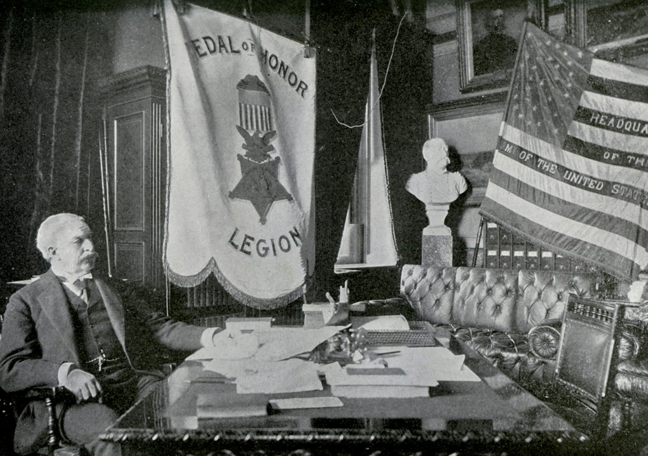 Nelson A Miles, ABD Ordusu generali, karargahında, 1898 by Unbekannt