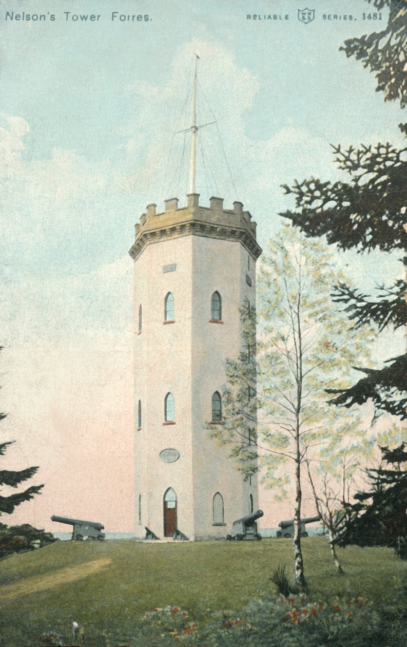 Nelsons Tower, Forres, 19. yüzyıl sonu - 20. yüzyıl başı. by Unbekannt
