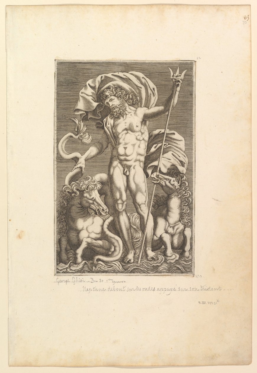 Neptün İki Deniz Atı Arasında, M.Ö. 1560-80. by Unbekannt